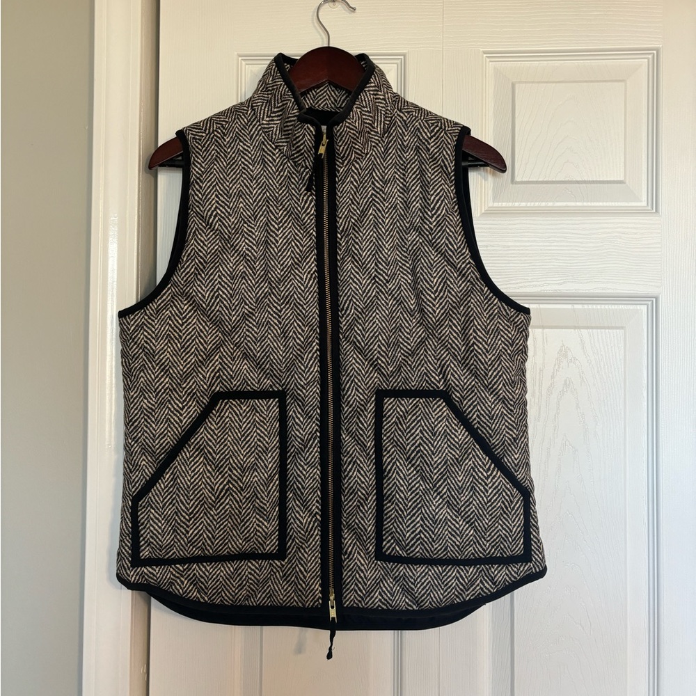 J. Crew quilted herringbone vest